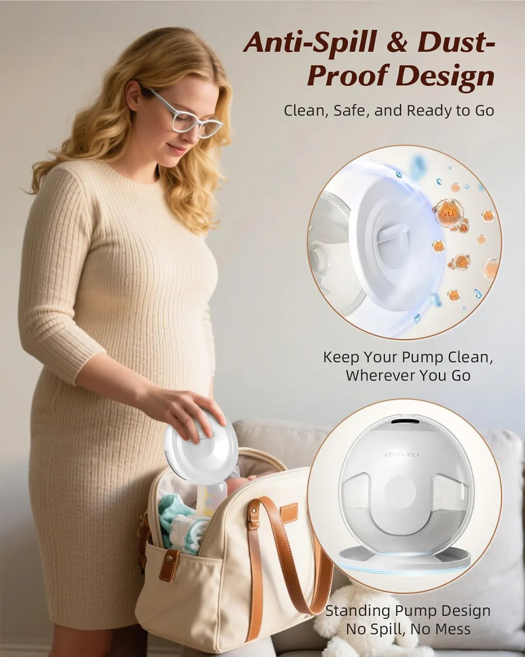Hands-free Comfortable Breast Pump - K5 - Image 5