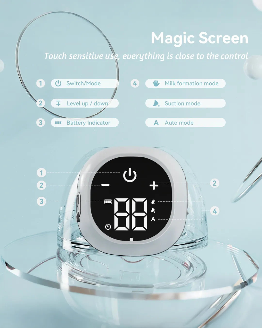 Wearable Long Battery Life Breast Pump -1508 - Image 5